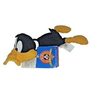 Looney Tunes Warner Bros Play by Play Daffy Duck 9" Plush 1997, Tagged